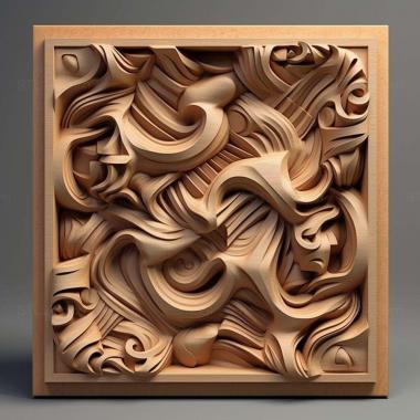 Patterns and decorations st Escher 4 3d model